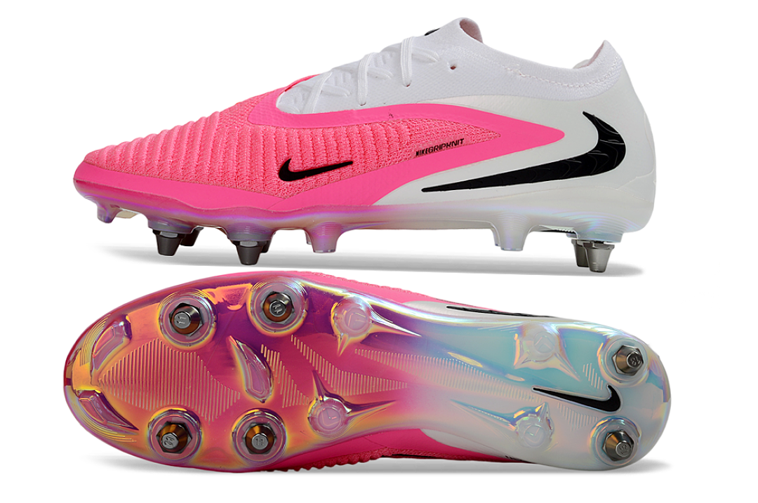 Tacos de Fútbol Nike Phantom GX 2 Elite SG - Blanco / Rosa (Césped Natural / Soft Ground)