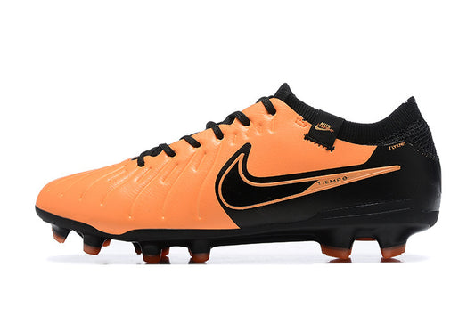 Tacos de Fútbol Nike Tiempo Legend 9 Elite FG - Naranja y Negro (Césped Natural / Firm Ground)