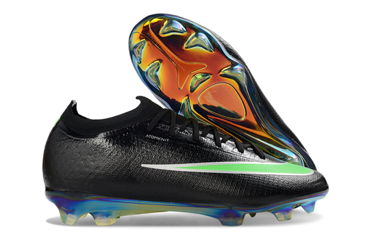 Tacos de Fútbol Nike Mercurial Vapor 17 Elite FG - Negro, Plateado y Verde (Césped Natural)