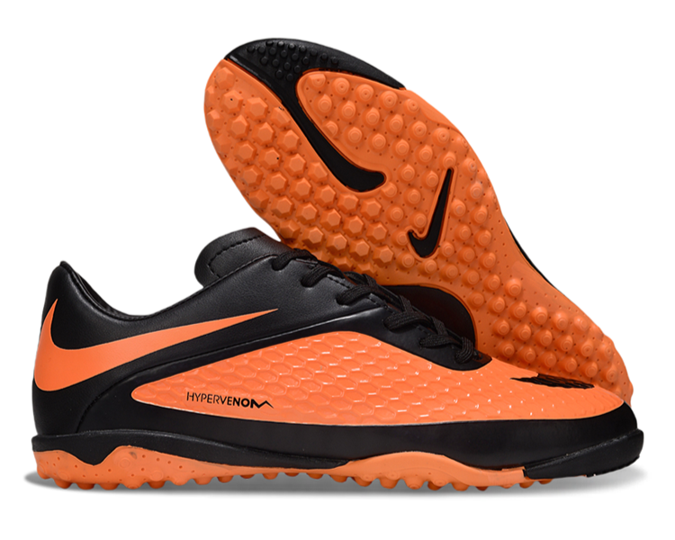 Tenis de Fútbol Nike Hypervenom Phantom TF - Naranja / Negro (Césped Sintético / Turf)