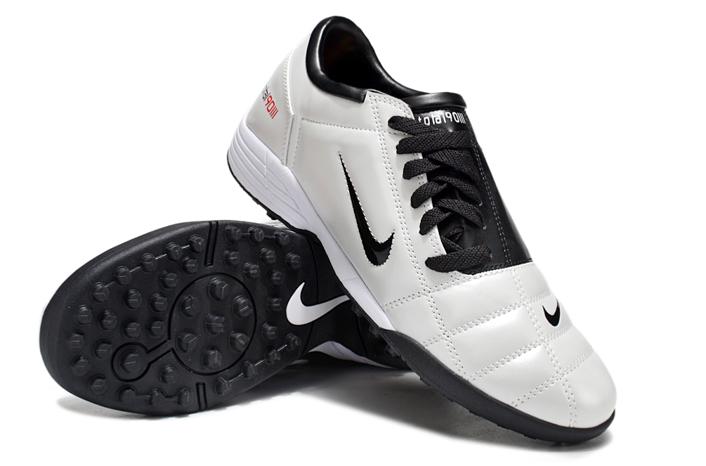 Tenis de Fútbol Nike Total 90 TF - Blanco / Negro (Césped Sintético / Turf)