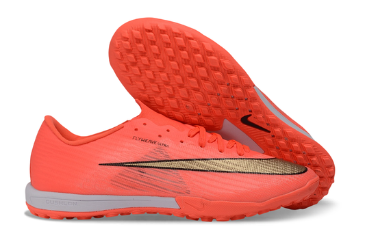 Tenis de Fútbol Nike Mercurial Vapor Academy TF - Coral y Dorado (Sintético / Turf)