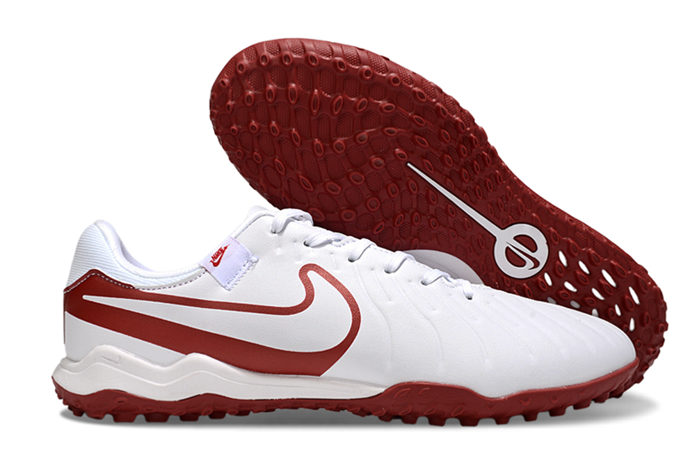 Tenis de Fútbol Nike Tiempo Legend 9 Pro TF - Blanco y Rojo (Sintético / Turf)