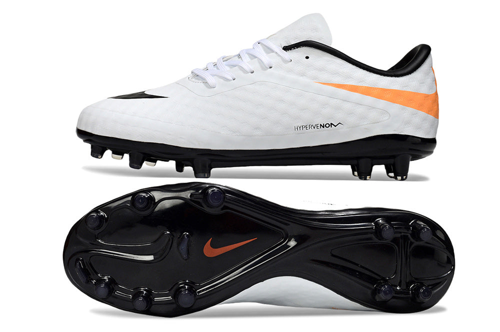 Tacos de Fútbol Nike Hypervenom Phantom FG - Blanco / Naranja (Césped Natural / Firm Ground)
