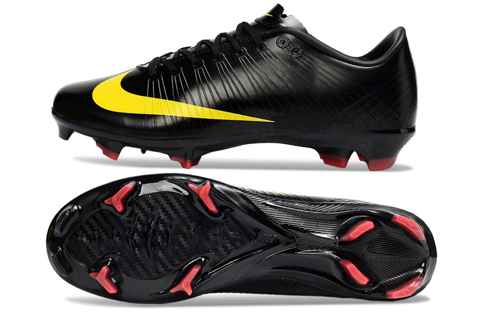 Tacos de Fútbol Nike Mercurial FG - Negro / Amarillo (Césped Natural / Firm Ground)