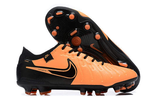Tacos de Fútbol Nike Tiempo Legend 9 Elite FG - Naranja y Negro (Césped Natural / Firm Ground)