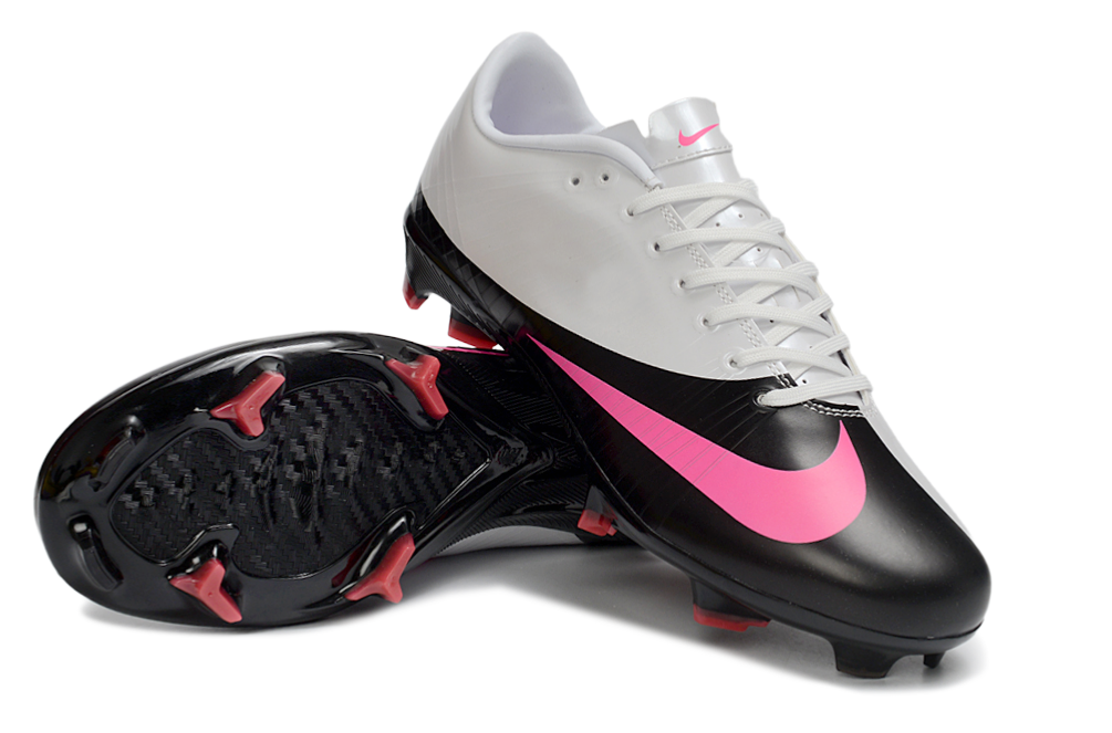 Tacos de Fútbol Nike Mercurial FG - Blanco / Negro (Césped Natural / Firm Ground)