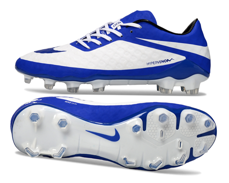Tacos de Fútbol Nike Hypervenom Phantom FG - Azul / Blanco (Césped Natural / Firm Ground)
