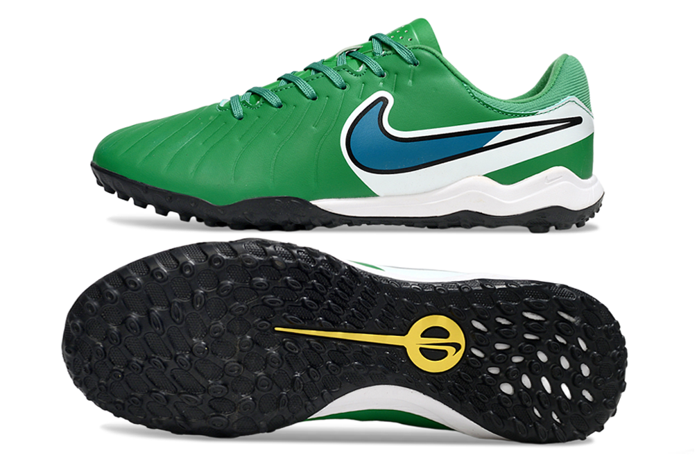 Tenis de Fútbol Nike Tiempo Legend 9 Pro TF - Verde, Blanco y Azul (Sintético / Turf)