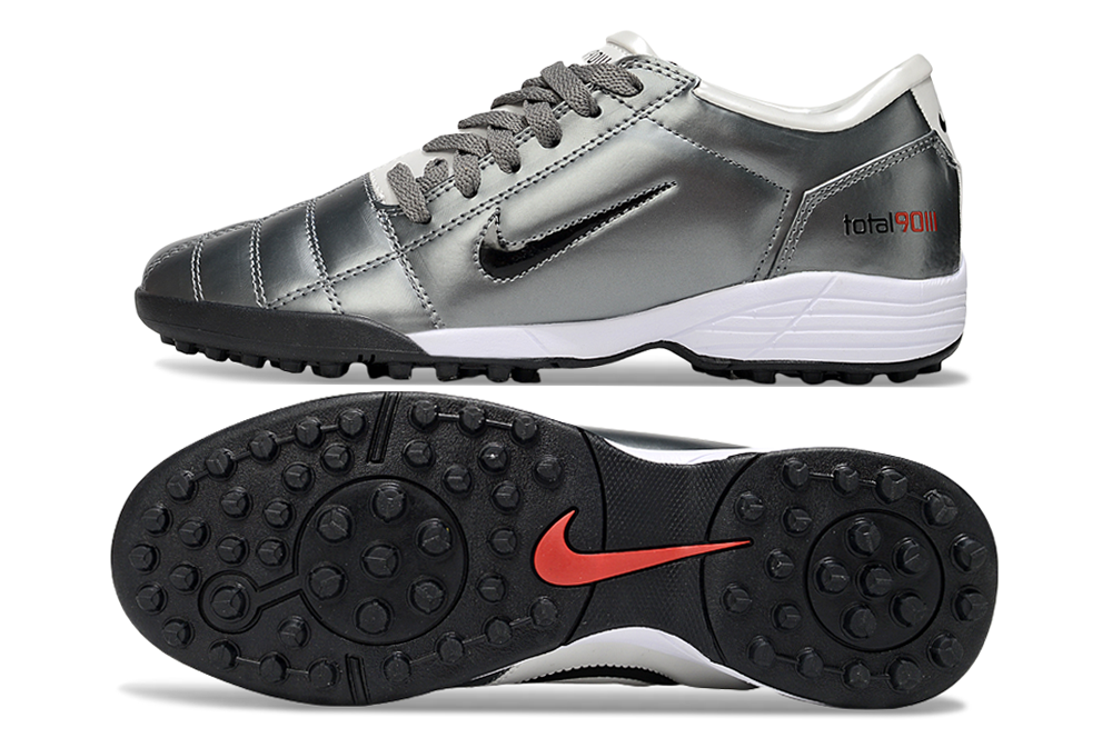 Tenis de Fútbol Nike Total 90 TF - Plata / Blanco (Césped Sintético / Turf)