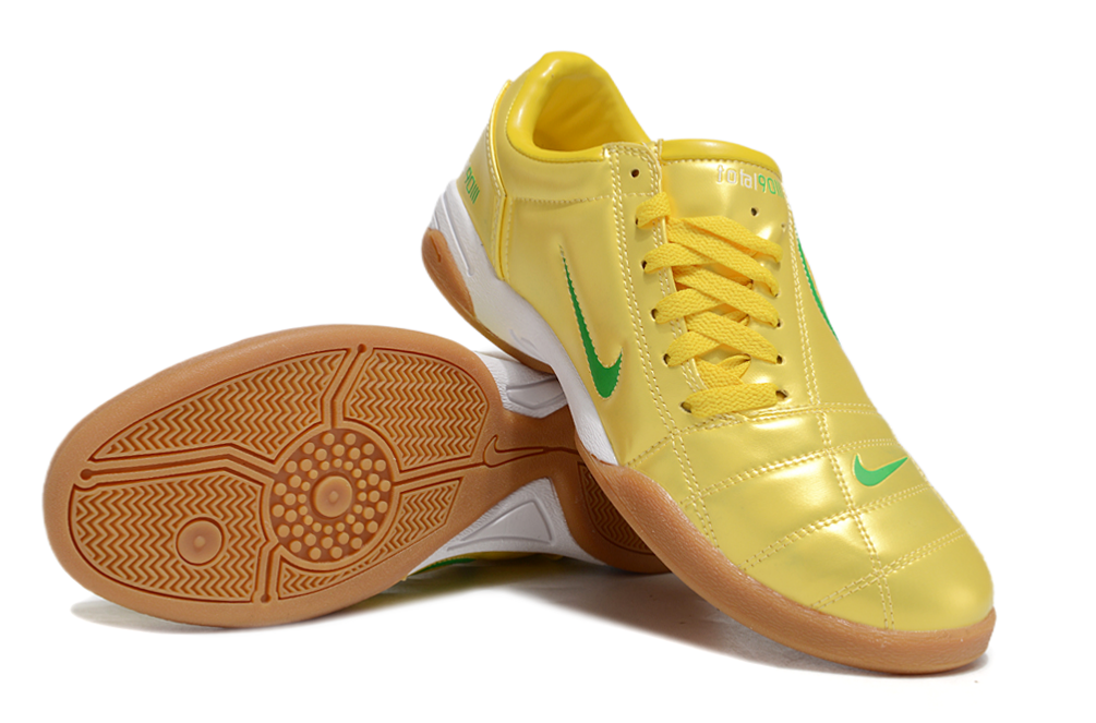 Tenis de Fútbol Nike Total 90 IC - Amarillo / Verde (Césped Interior / Futsal)