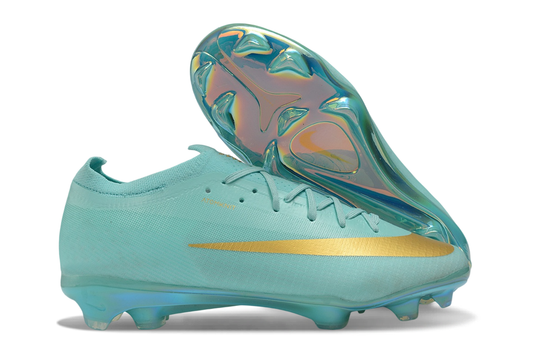 Tacos de Fútbol Nike Mercurial Vapor 17 Elite FG - Turquesa y Dorado (Césped Natural)