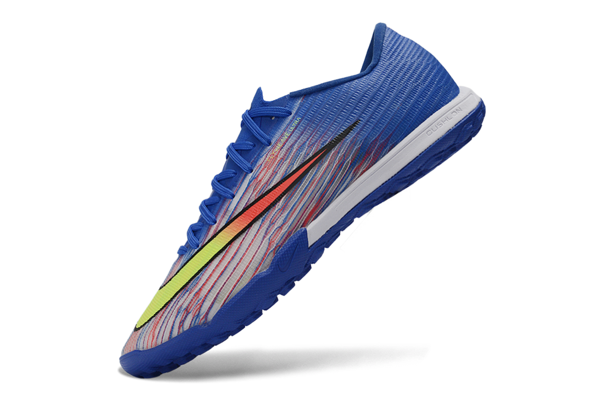 Tenis de Fútbol Nike Mercurial Vapor Academy TF - Azul, Negro, Rojo y Verde Lima (Sintético / Turf)