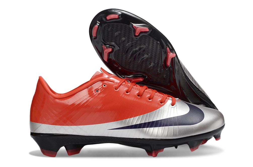 Tacos de Fútbol Nike Mercurial FG - Rojo / Plata (Césped Natural / Firm Ground)