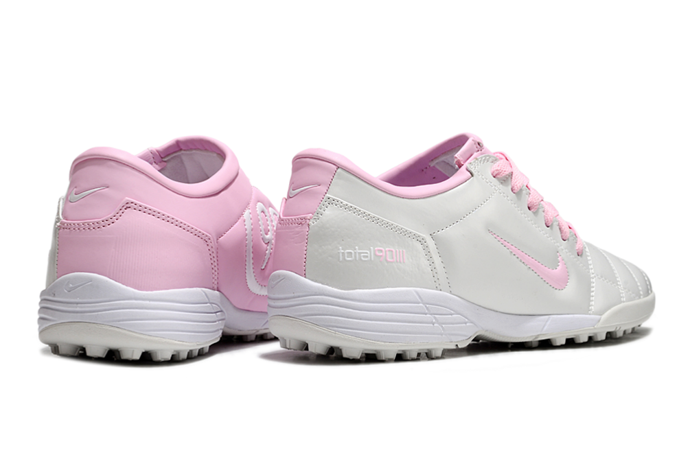 Tenis de Fútbol Nike Total 90 TF - Blanco / Rosado (Césped Sintético / Turf)