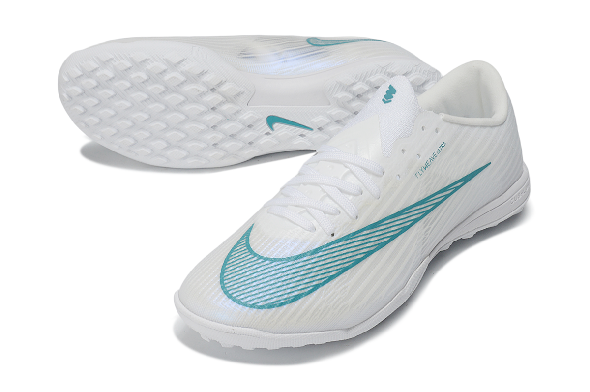 Tenis de Fútbol Nike Mercurial Vapor - Blanco y Turquesa (Sintético / Turf)