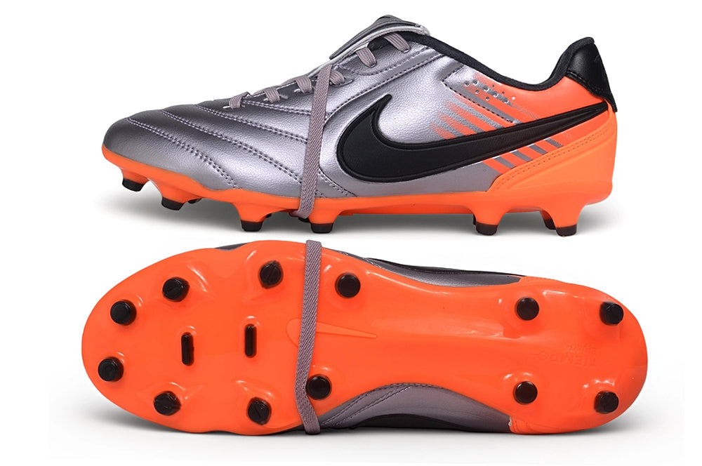 Tacos de Fútbol Nike Tiempo Ligera Pro FG - Gris / Naranja (Césped Natural / Firm Ground)