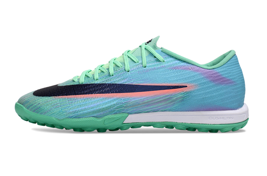Tenis de Fútbol Nike Mercurial Vapor Academy TF - Turquesa, Verde Menta, Azul Oscuro y Naranja (Sintético / Turf)