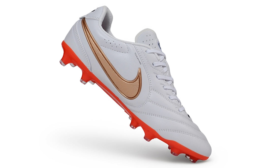 Tacos de Fútbol Nike Tiempo Ligera Pro FG - Blanco / Dorado (Césped Natural / Firm Ground)