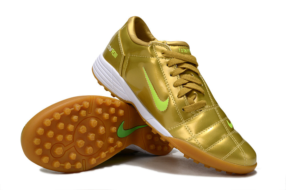 Tenis de Fútbol Nike Total 90 TF - Dorado (Césped Sintético / Turf)