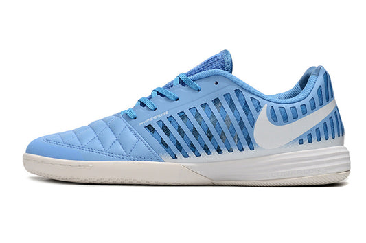 Tenis de Fútbol Nike Lunar Gato II - Celeste, Swoosh Blanco y Suela Gris Claro (Césped Interior / Futsal)
