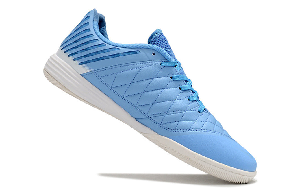 Tenis de Fútbol Nike Lunar Gato II - Celeste, Swoosh Blanco y Suela Gris Claro (Césped Interior / Futsal)
