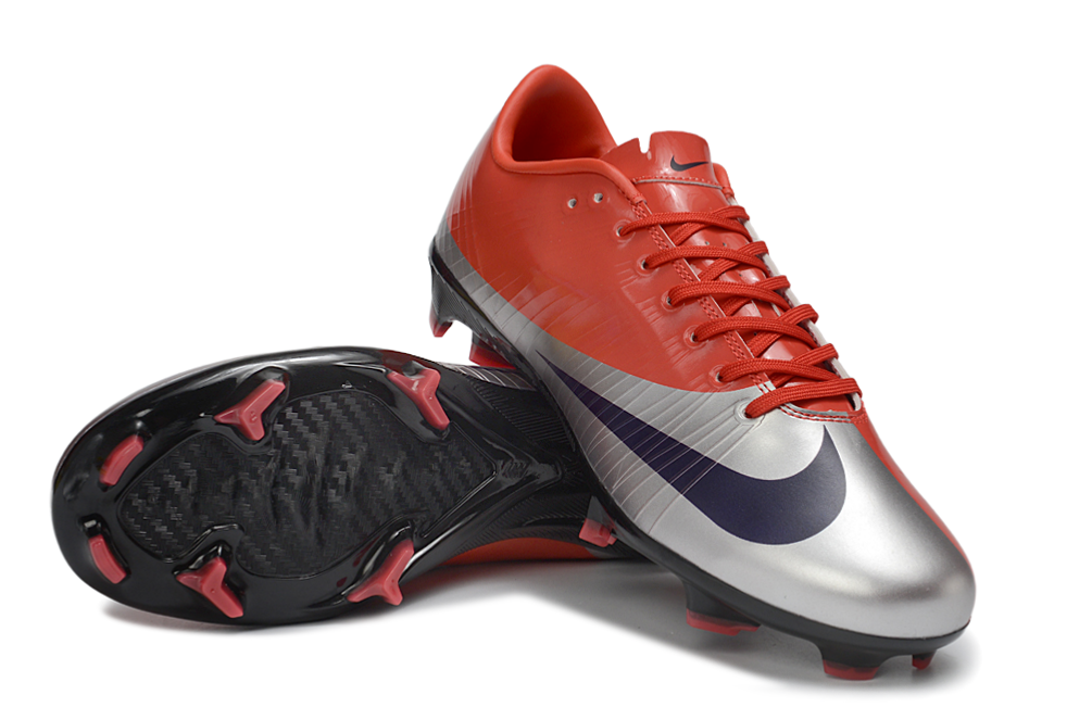 Tacos de Fútbol Nike Mercurial FG - Rojo / Plata (Césped Natural / Firm Ground)