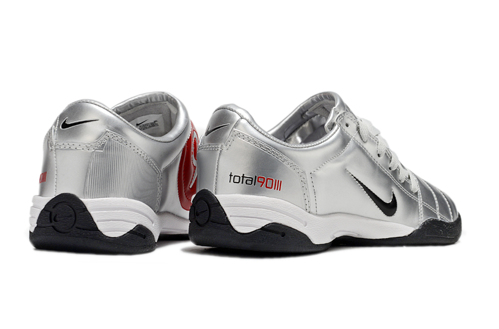 Tenis de Fútbol Nike Total 90 IC - Plata / Negro (Césped Interior / Futsal)