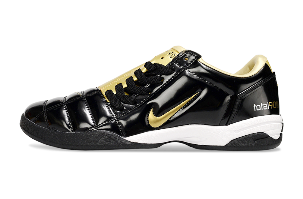Tenis de Fútbol Nike Total 90 IC - Negro / Dorado (Césped Interior / Futsal)