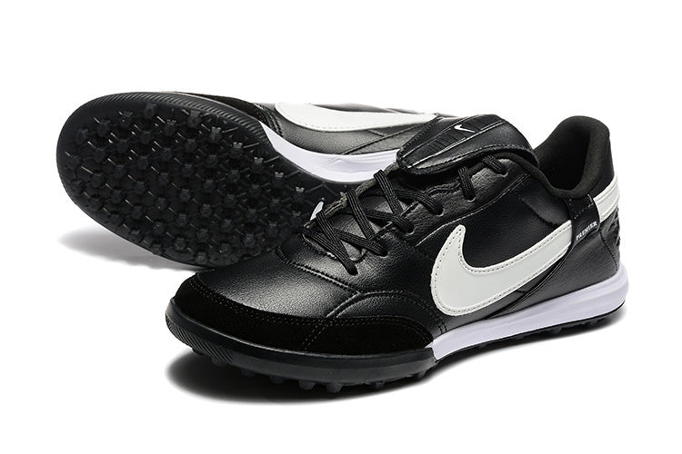 Tenis de Fútbol Nike Premier 3 TF - Negro y Blanco (Sintético / Turf)