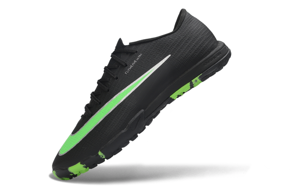 Tenis de Fútbol Nike Mercurial Vapor Academy TF - Negro y Verde Lima (Sintético / Turf)