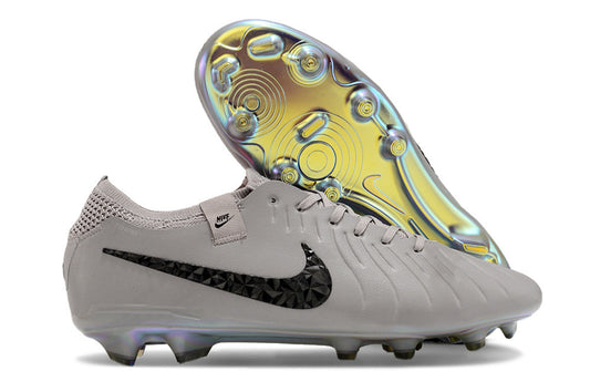 Tacos de Fútbol Nike Tiempo Legend 9 Elite FG - Gris y Negro (Césped Natural / Firm Ground)