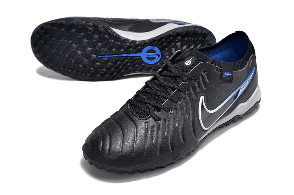 Tenis de Fútbol Nike Tiempo Legend 9 Pro TF - Negro, Blanco y Azul (Sintético / Turf)