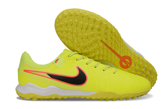Tenis de Fútbol Nike Tiempo Legend 9 Pro TF - Amarillo Volt, Negro y Naranja (Sintético / Turf)