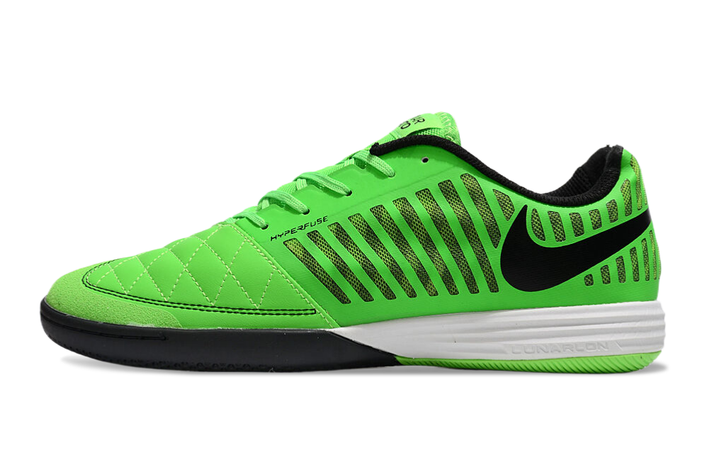 Tenis de Fútbol Nike Lunar Gato II - Verde Neón, Swoosh Negro y Suela Negra con Verde Neón (Césped Interior / Futsal)