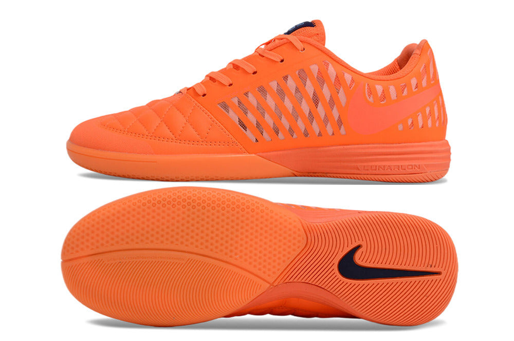 Tenis de Fútbol Nike Lunar Gato II - Naranja con Swoosh Naranja y Suela Naranja (Césped Interior / Futsal)