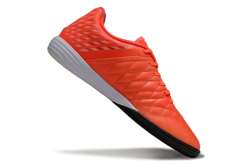Tenis de Fútbol Nike Lunar Gato II - Naranja con Swoosh Negro y Suela Negra y Blanca (Césped Interior / Futsal)