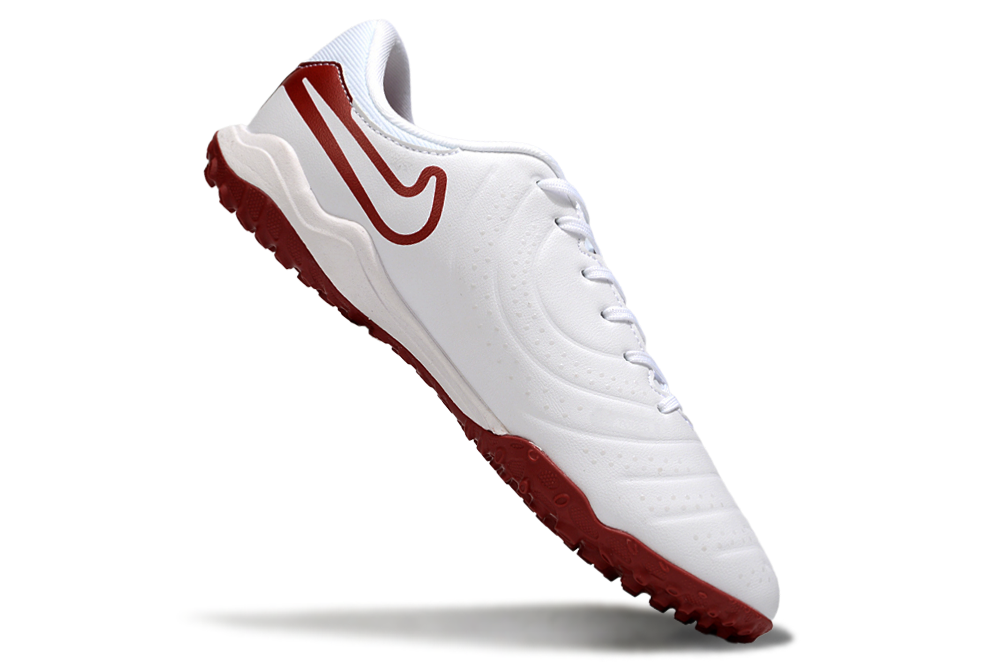 Tenis de Fútbol Nike Tiempo Legend 9 Pro TF - Blanco y Rojo (Sintético / Turf)