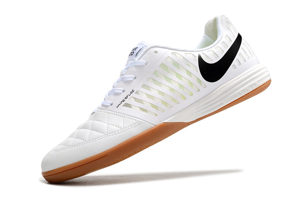 Tenis de Fútbol Nike Lunar Gato II - Blanco, Swoosh Negro y Suela de Goma (Césped Interior / Futsal)