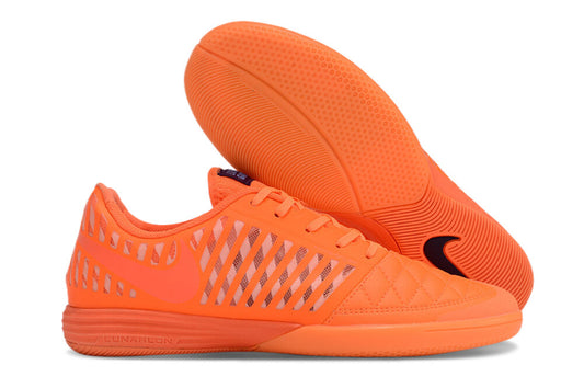 Tenis de Fútbol Nike Lunar Gato II - Naranja con Swoosh Naranja y Suela Naranja (Césped Interior / Futsal)