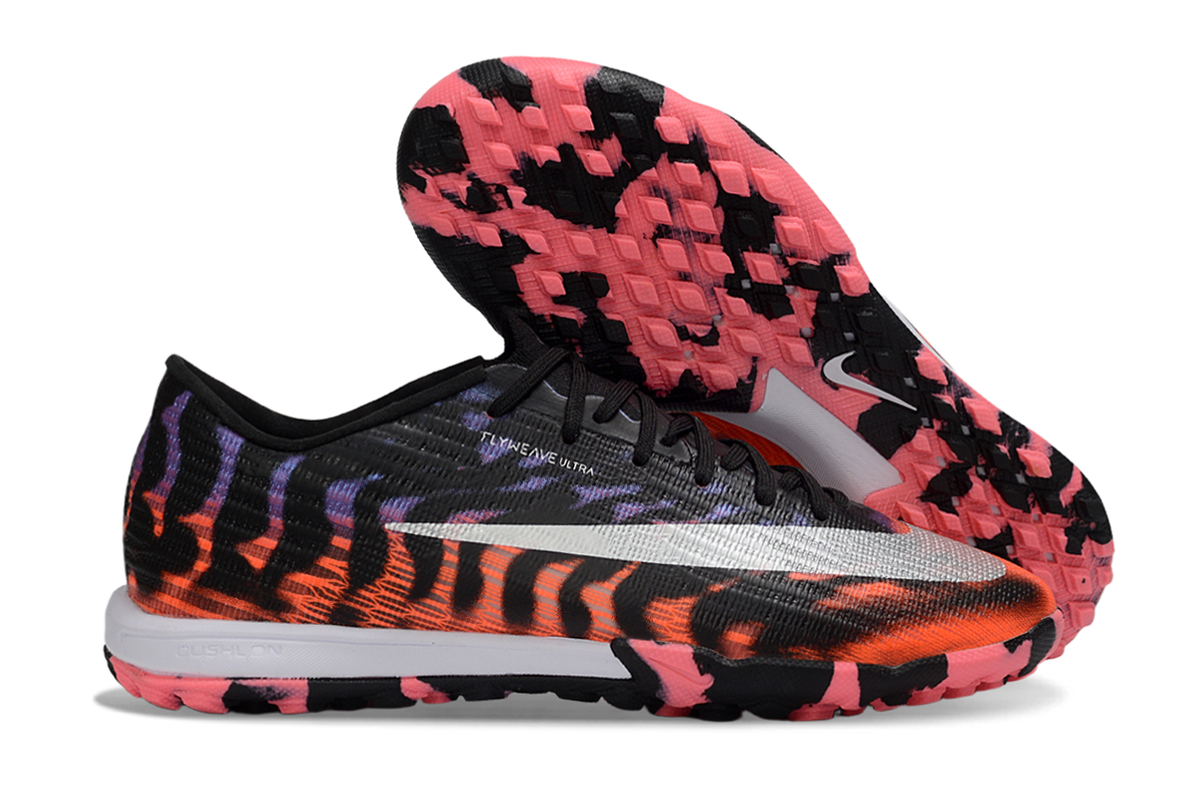 Tenis de Fútbol Nike Mercurial Vapor Academy TF - Negro, Naranja, Morado y Rosado (Sintético / Turf)