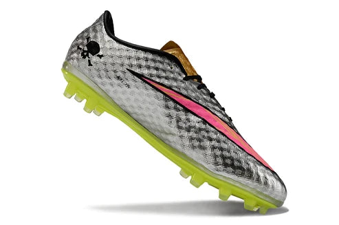 Tacos de Fútbol Nike Hypervenom Phantom FG - Plata / Amarillo / Rosado (Césped Natural / Firm Ground)