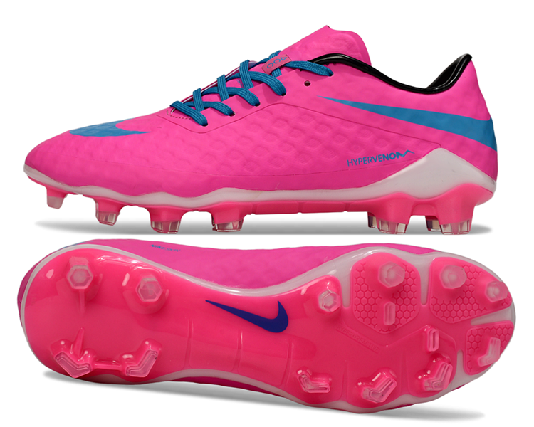 Tacos de Fútbol Nike Hypervenom Phantom FG - Rosado / Azul (Césped Natural / Firm Ground)