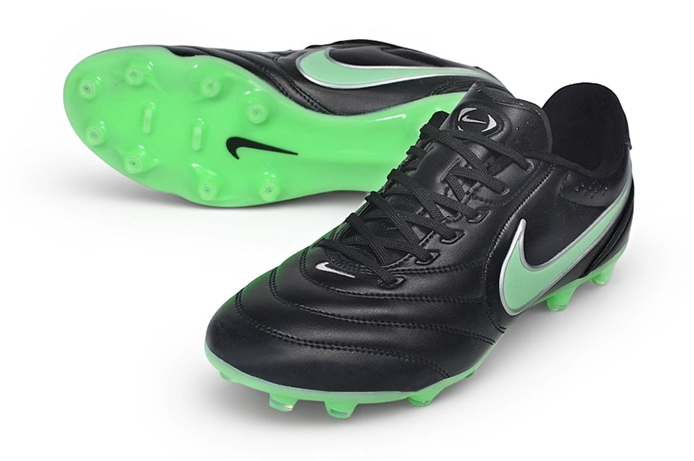 Tacos de Fútbol Nike Tiempo Ligera Pro FG - Negro / Verde (Césped Natural / Firm Ground)