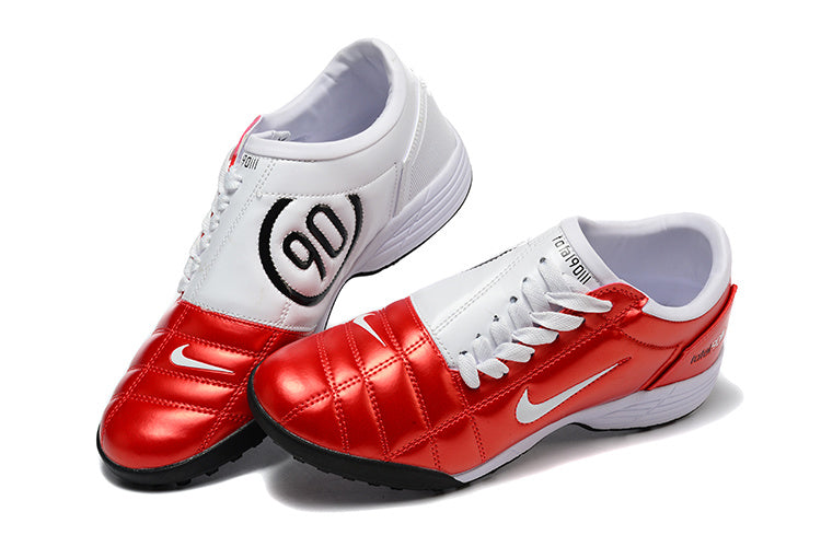 Tenis de Fútbol Nike Total 90 TF - Rojo / Blanco (Césped Sintético / Turf)