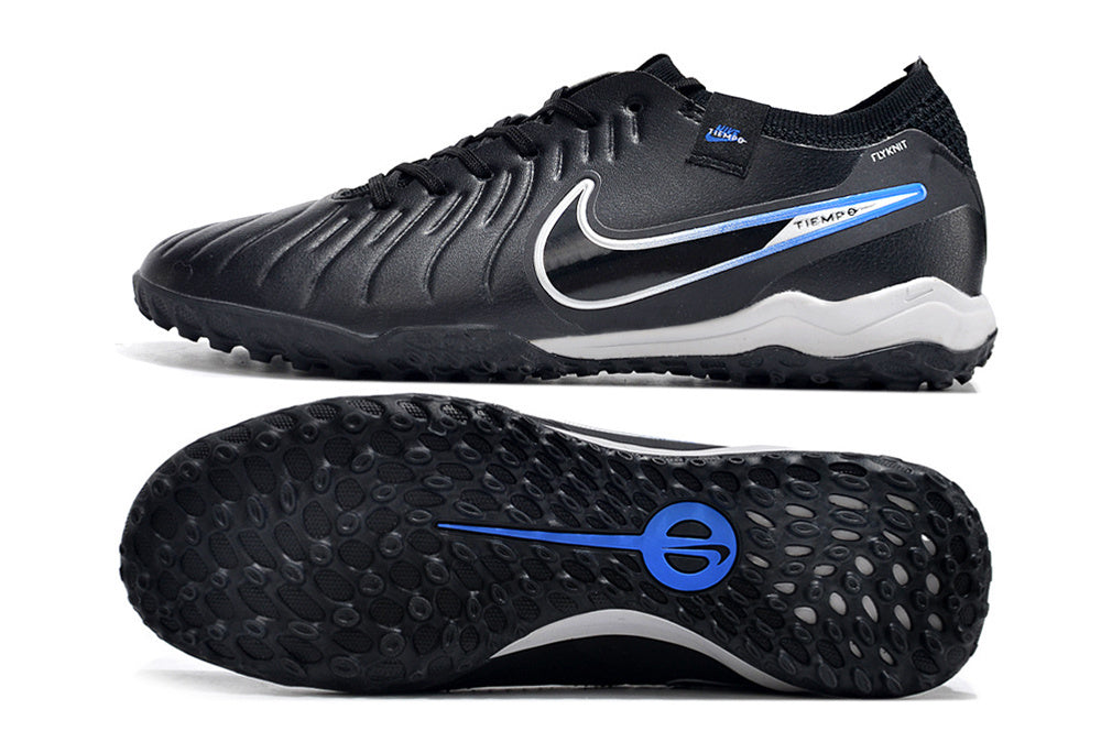 Tenis de Fútbol Nike Tiempo Legend 9 Pro TF - Negro, Blanco y Azul (Sintético / Turf)