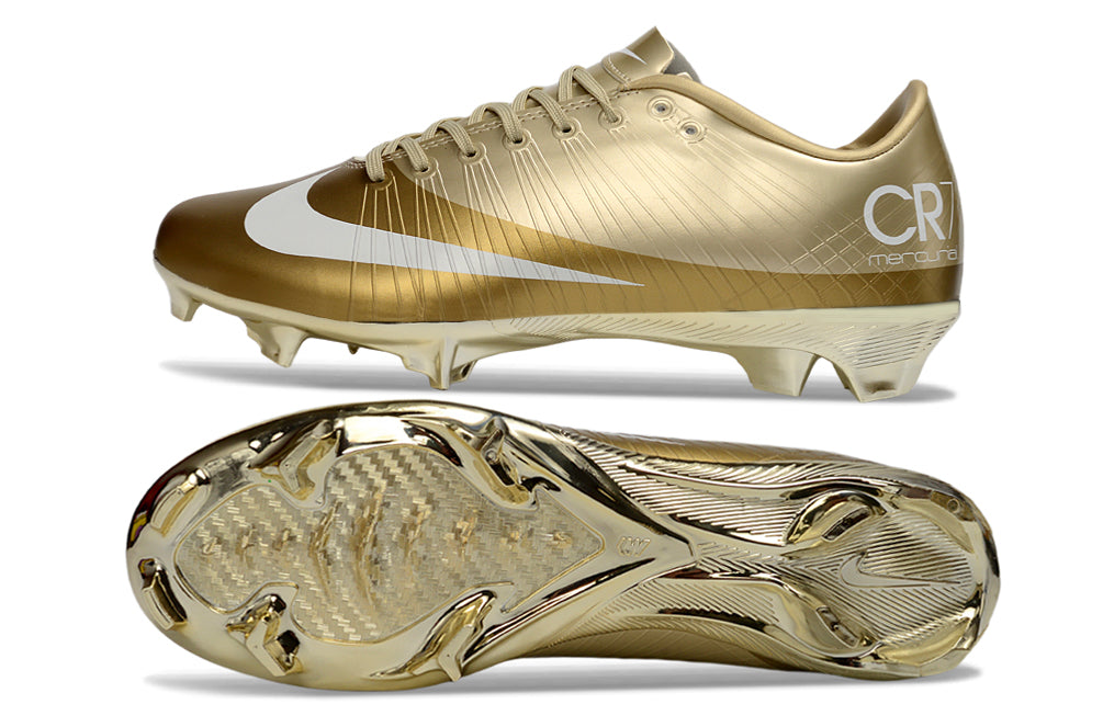Tacos de Fútbol Nike Mercurial FG - Dorado / Blanco (Césped Natural / Firm Ground)