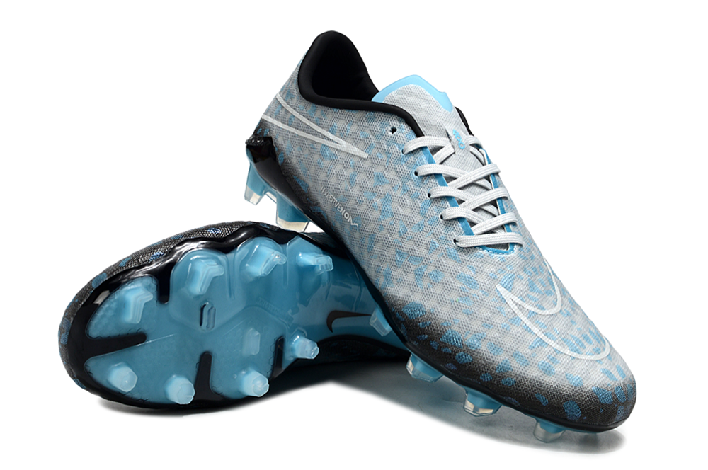 Tacos de Fútbol Nike Hypervenom Phantom FG - Celeste / Negro (Césped Natural / Firm Ground)