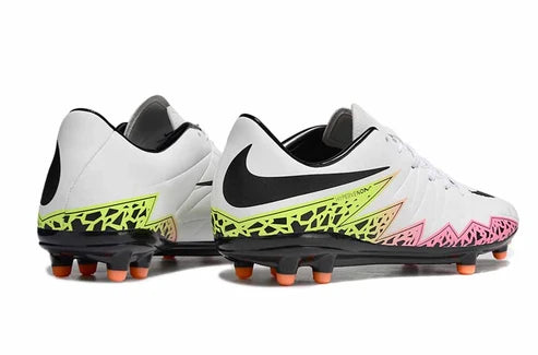 Tacos de Fútbol Nike Hypervenom Phantom II FG - Blanco / Negro / Multicolor (Césped Natural / Firm Ground)