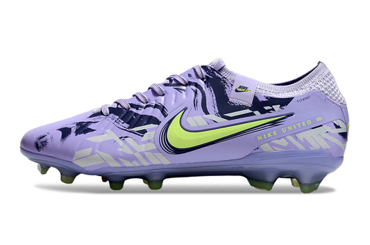 Tacos de Fútbol Nike Tiempo Legend 9 Elite FG - Morado, Azul Marino y Verde Volt / Nike United (Césped Natural / Firm Ground)